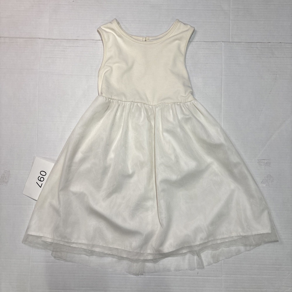 Katie M Girls Ivory Party Dress Size 6X Sleeveless Fit & Flare Tulle Lined - Picture 1 of 6